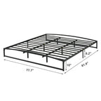 Struttura letto in metallo bianco/nero – 6 o 10 gambe, da una piazza a king size