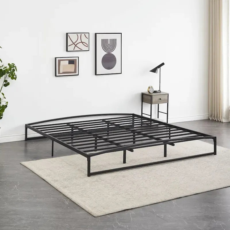 Struttura letto in metallo bianco/nero – 6 o 10 gambe, da una piazza a king size