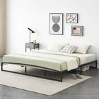 Struttura letto in metallo bianco/nero – 6 o 10 gambe, da una piazza a king size