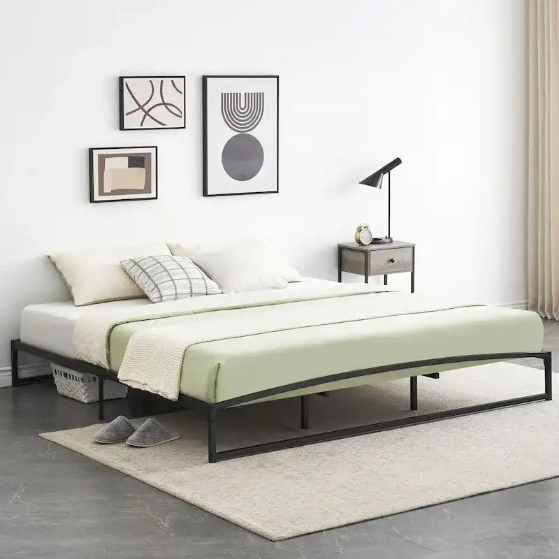 Struttura letto in metallo bianco/nero – 6 o 10 gambe, da una piazza a king size