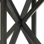 Tavolino da caffè rotondo in vetro, ciliegio/nero, base in legno massello, 1-2 posti a sedere