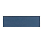 Credenza a 4 ante blu navy / bianco / nero con ripiani regolabili