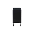 Credenza a 4 ante blu navy / bianco / nero con ripiani regolabili