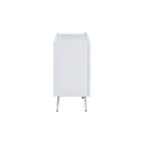 Credenza a 4 ante blu navy / bianco / nero con ripiani regolabili