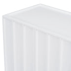 Credenza a 4 ante blu navy / bianco / nero con ripiani regolabili