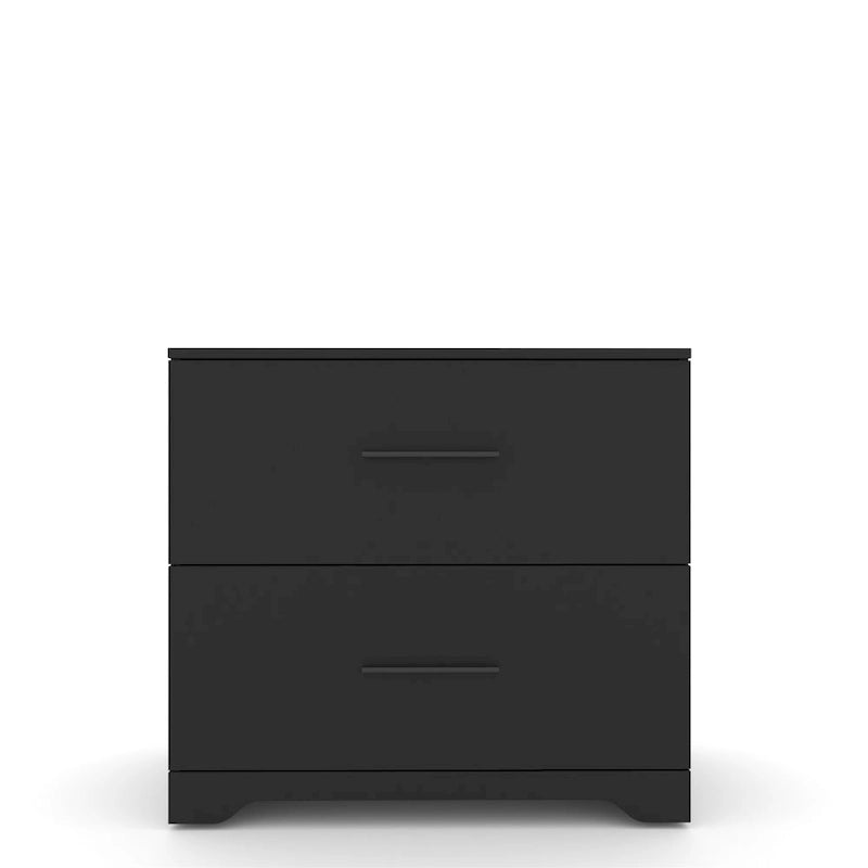 Classificatore laterale a 2 cassetti, Marrone/Nero, Singolo