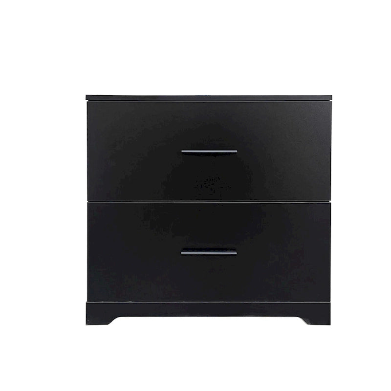 Classificatore laterale a 2 cassetti, Marrone/Nero, Singolo