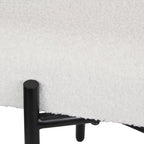 Panca da ingresso con cuscino Sherpa bianco, Struttura in metallo, 1 posto