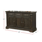 Credenza da cucina in legno di transizione, 1 anta