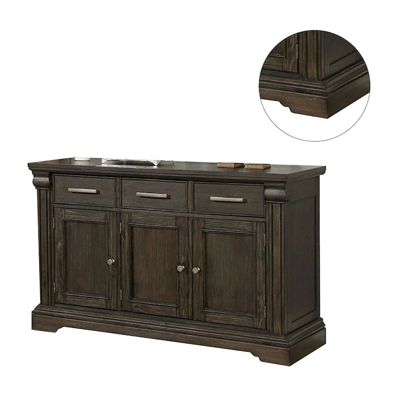 Credenza da cucina in legno di transizione, 1 anta
