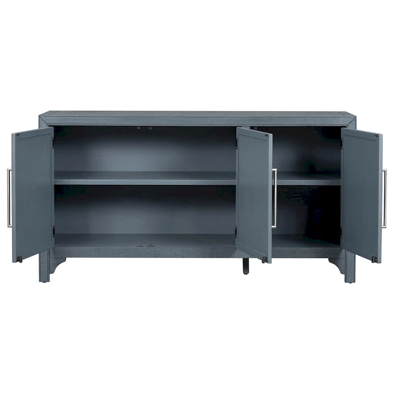 Credenza a 3 ante grigio/blu navy – Montaggio a 1 persona