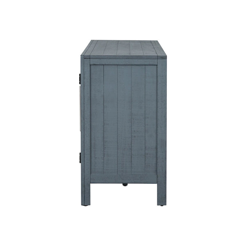Credenza a 3 ante grigio/blu navy – Montaggio a 1 persona