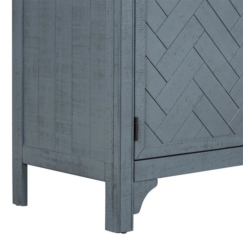 Credenza a 3 ante grigio/blu navy – Montaggio a 1 persona