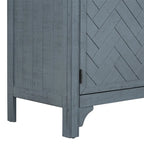 Credenza a 3 ante grigio/blu navy – Montaggio a 1 persona