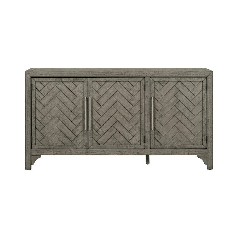 Credenza a 3 ante grigio/blu navy – Montaggio a 1 persona